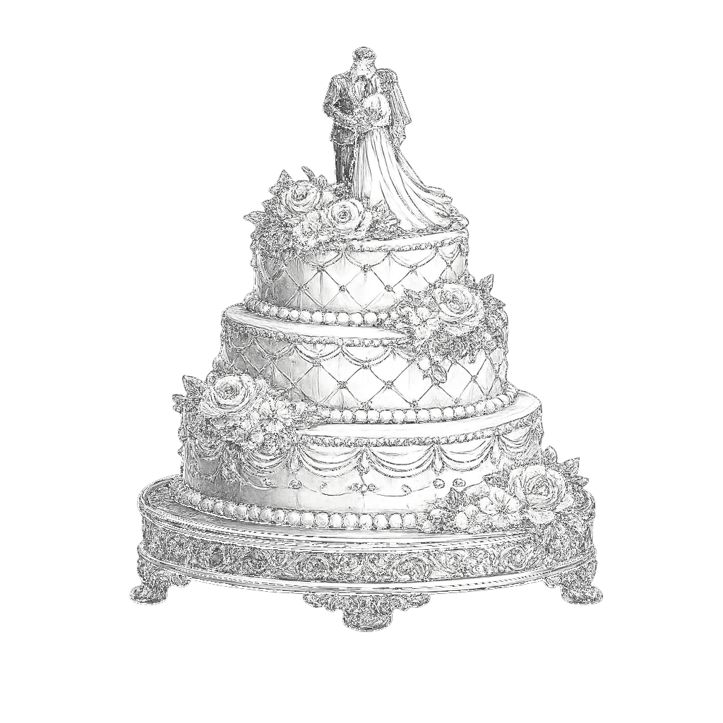 Wedding cake illustration
