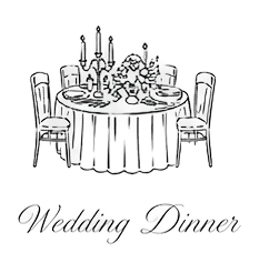 Wedding dinner illustration